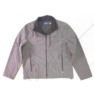 Polo Ralph Lauren Mens Gray Softshell Jacket Full Zip XL NEW